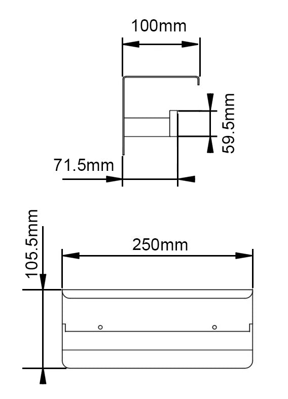 IVANO - Black Toilet Paper Holder - MTO Marbles & Tiles Outlet