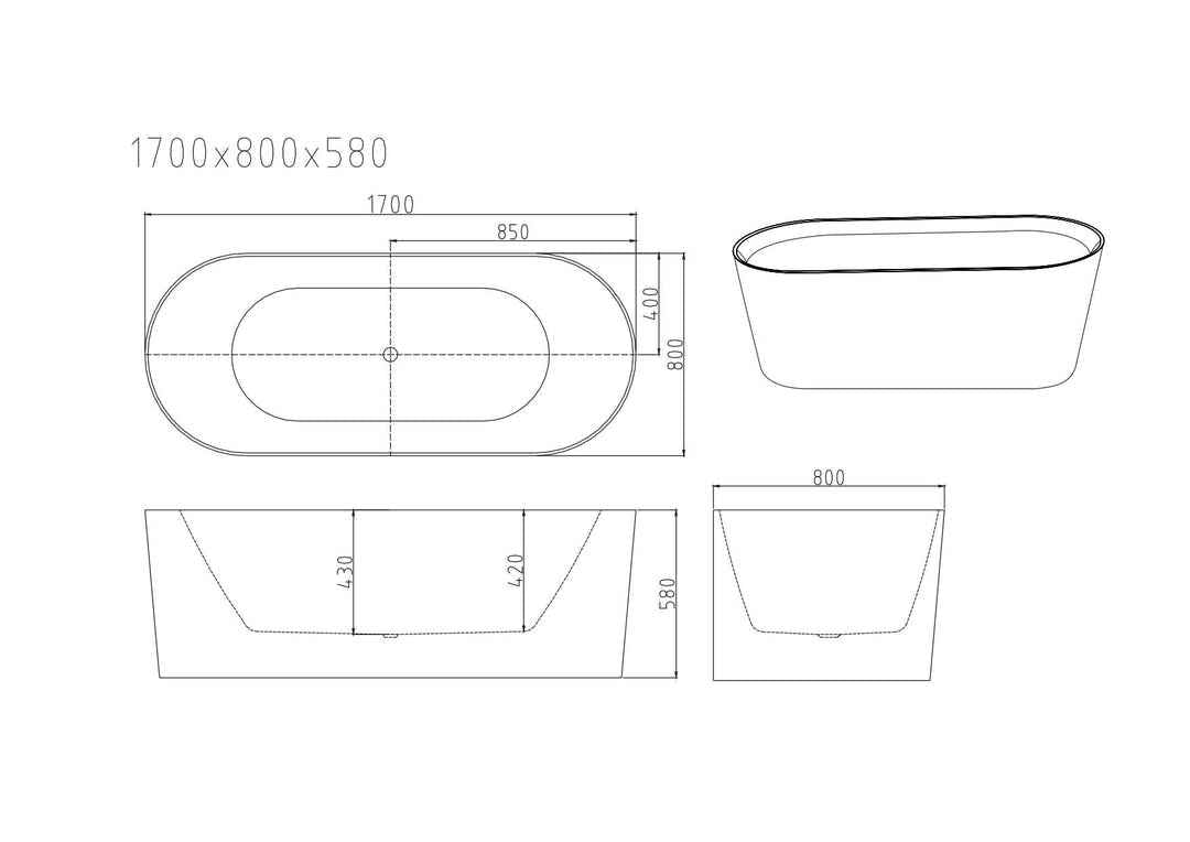 ISEO Freestanding Bathtub - Gloss White