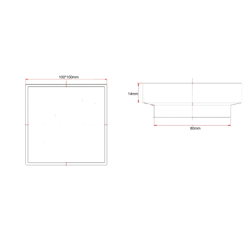 100*100*14mm Gun Metal Ezy Flow Guard Floor Waste - MTO Marbles & Tiles Outlet
