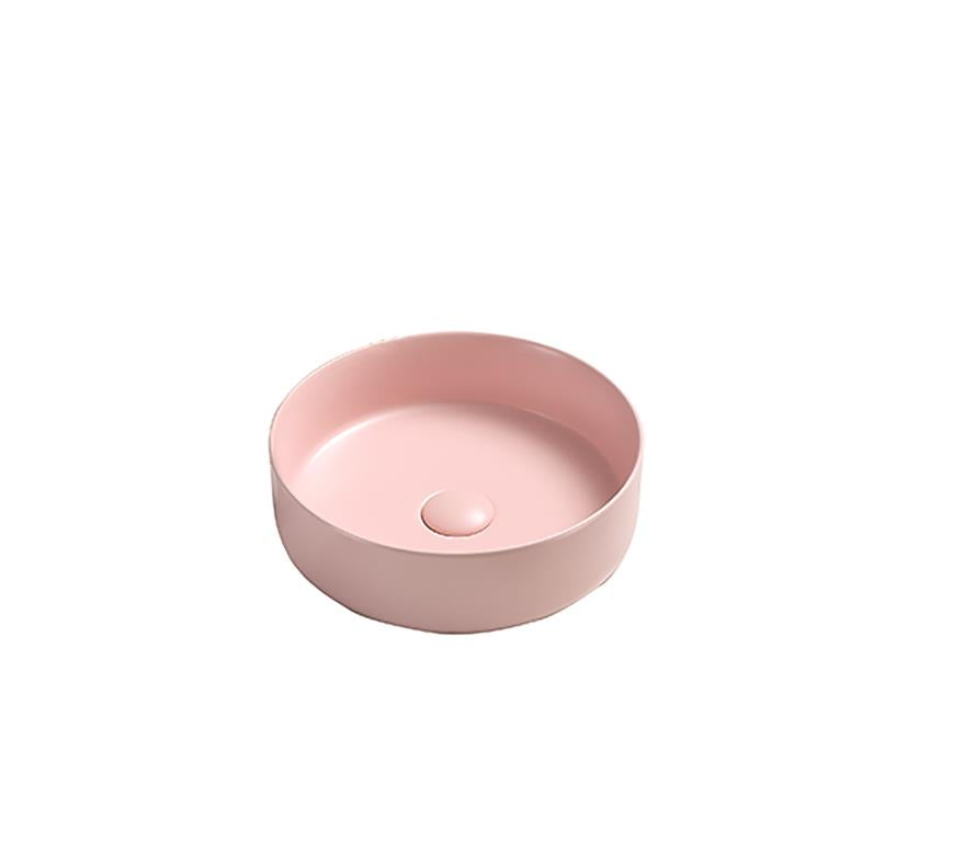 Ceramic Art Basin Matte Pink - MTO Marbles & Tiles Outlet