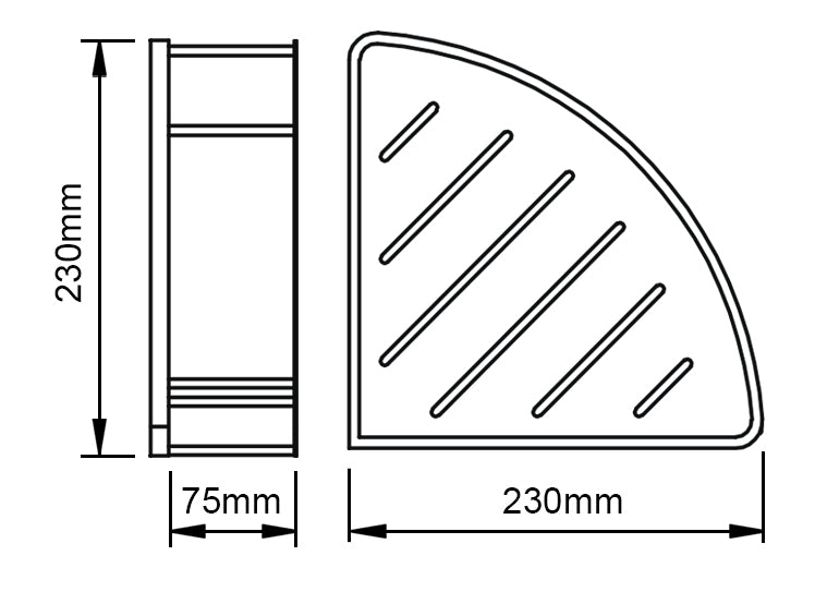 IVANO - Black Stainless Steel Shelf - MTO Marbles & Tiles Outlet