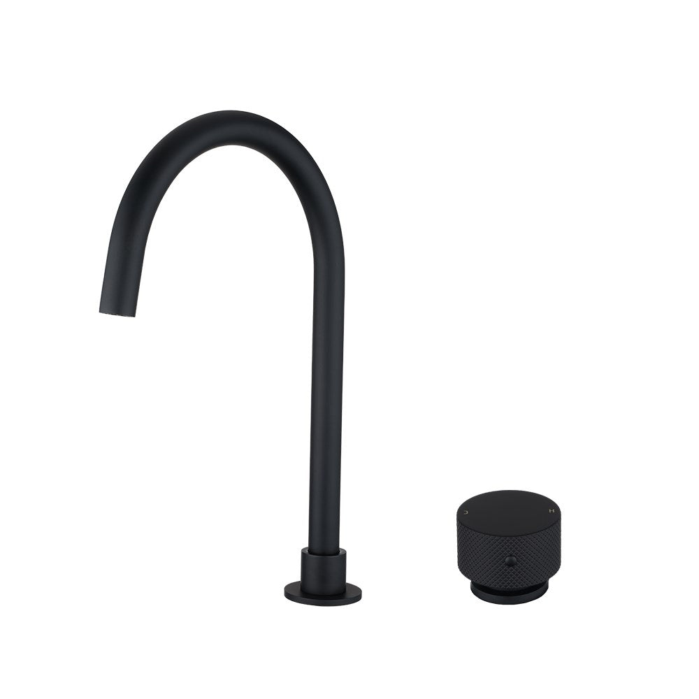 MOON - Black Swivel Basin Mixer - MTO Marbles & Tiles Outlet