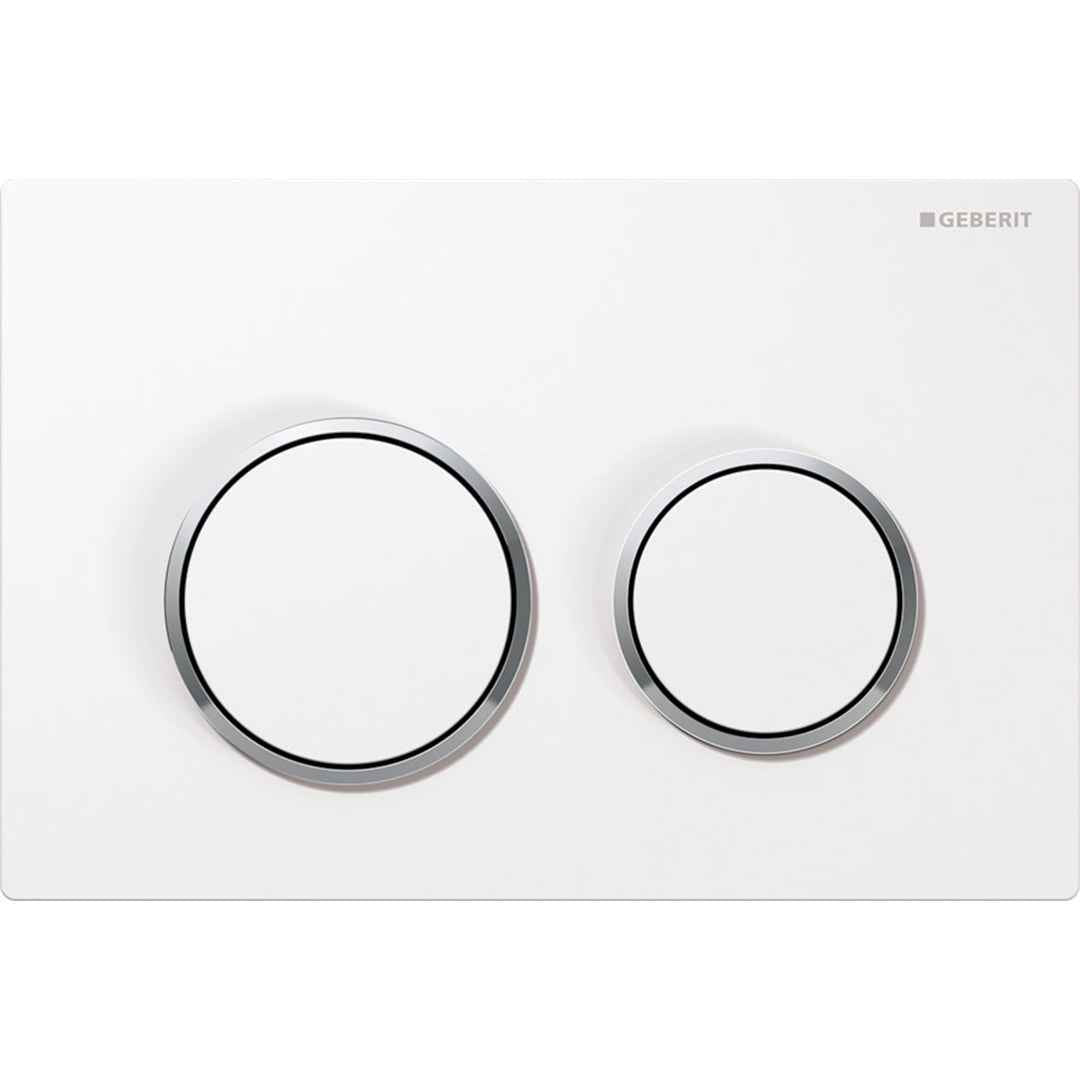 Geberit Kappa21 Flush Plate - White Finish, Chrome Trim – MTO Marbles ...