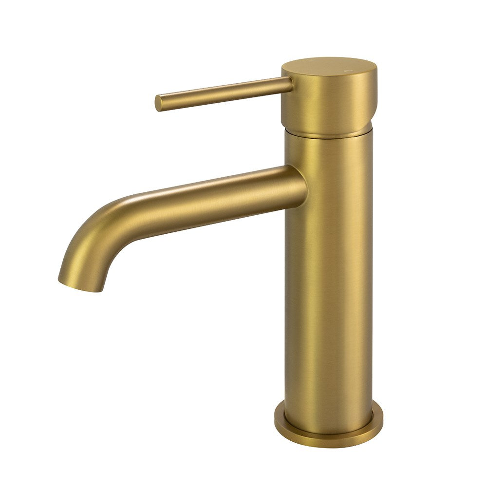 LUCID PIN - Brushed Brass Basin Mixer - MTO Marbles & Tiles Outlet