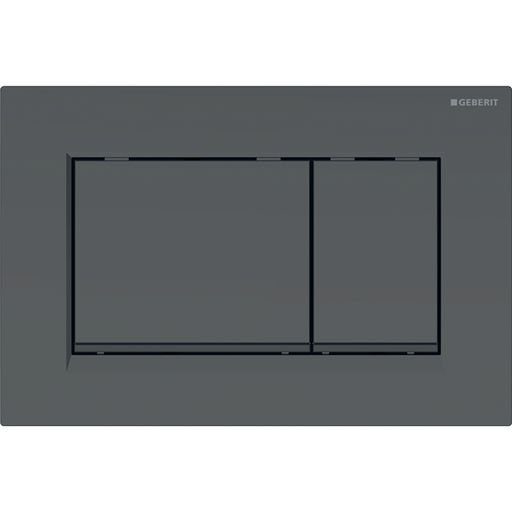 Geberit Sigma30 Flush Plate – Matt Black Finish, Black Trim - MTO Marbles & Tiles Outlet