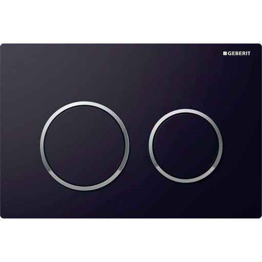 Geberit Kappa21 Flush Plate – Black Finish, Chrome Trim