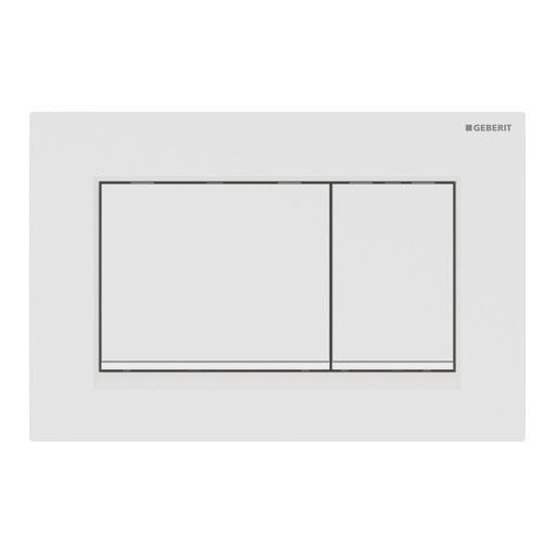 Geberit Sigma30 Flush Plate - Matt White Finish, White Trim - MTO Marbles & Tiles Outlet