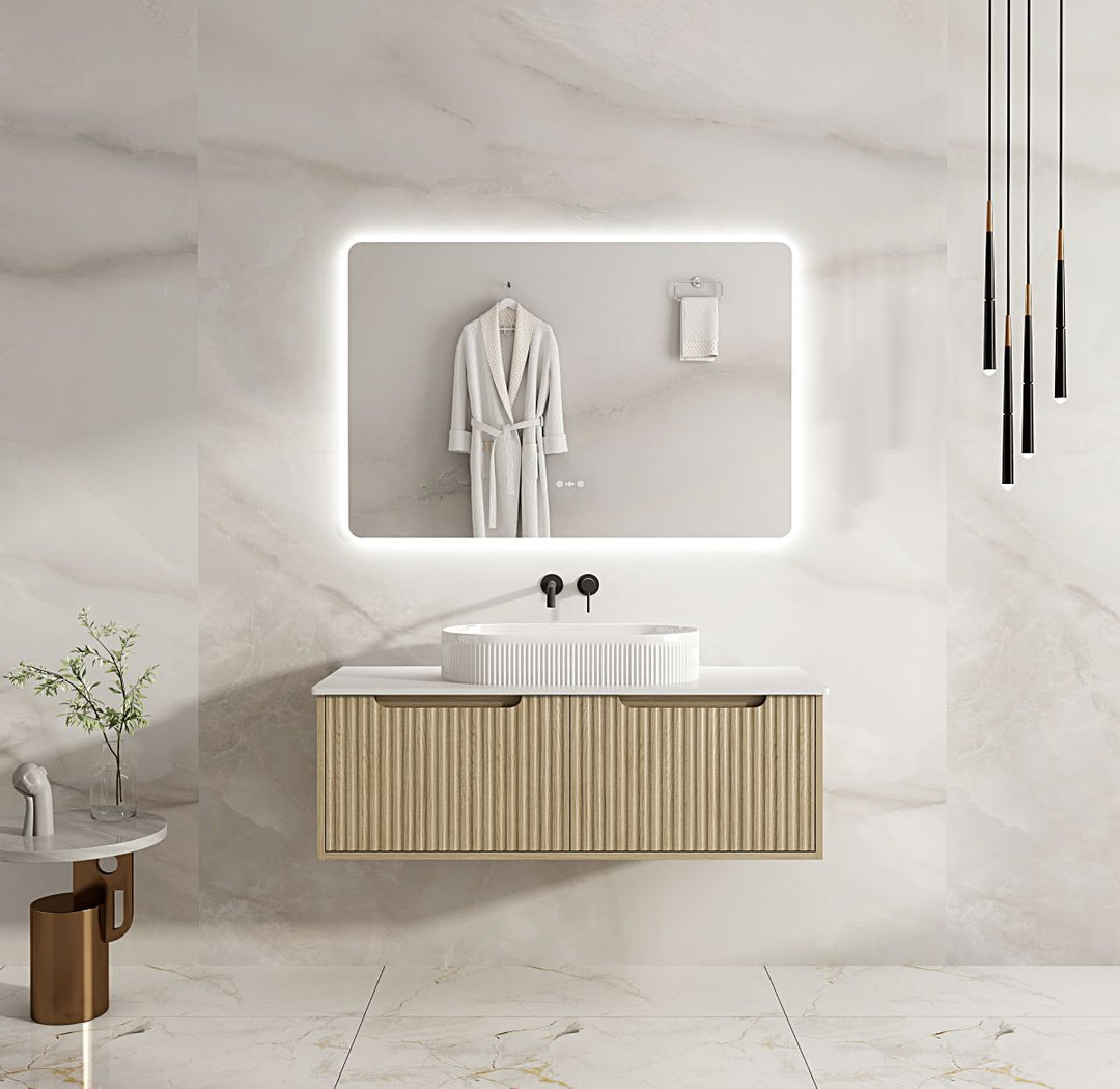 1200mm Wall-Hung Cabinet - Natural Oak - MTO Marbles & Tiles Outlet