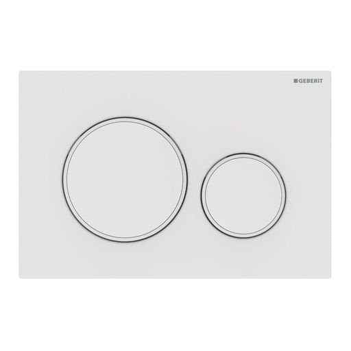 Geberit Sigma20 Flush Plate – Matt White Finish, White Trim