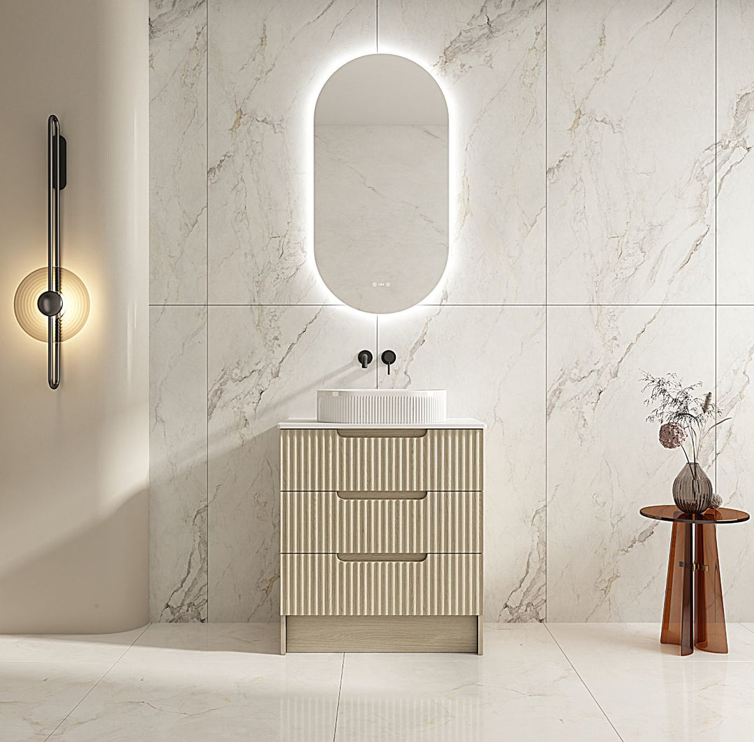 750mm Freestanding Cabinet - Natural Oak - MTO Marbles & Tiles Outlet