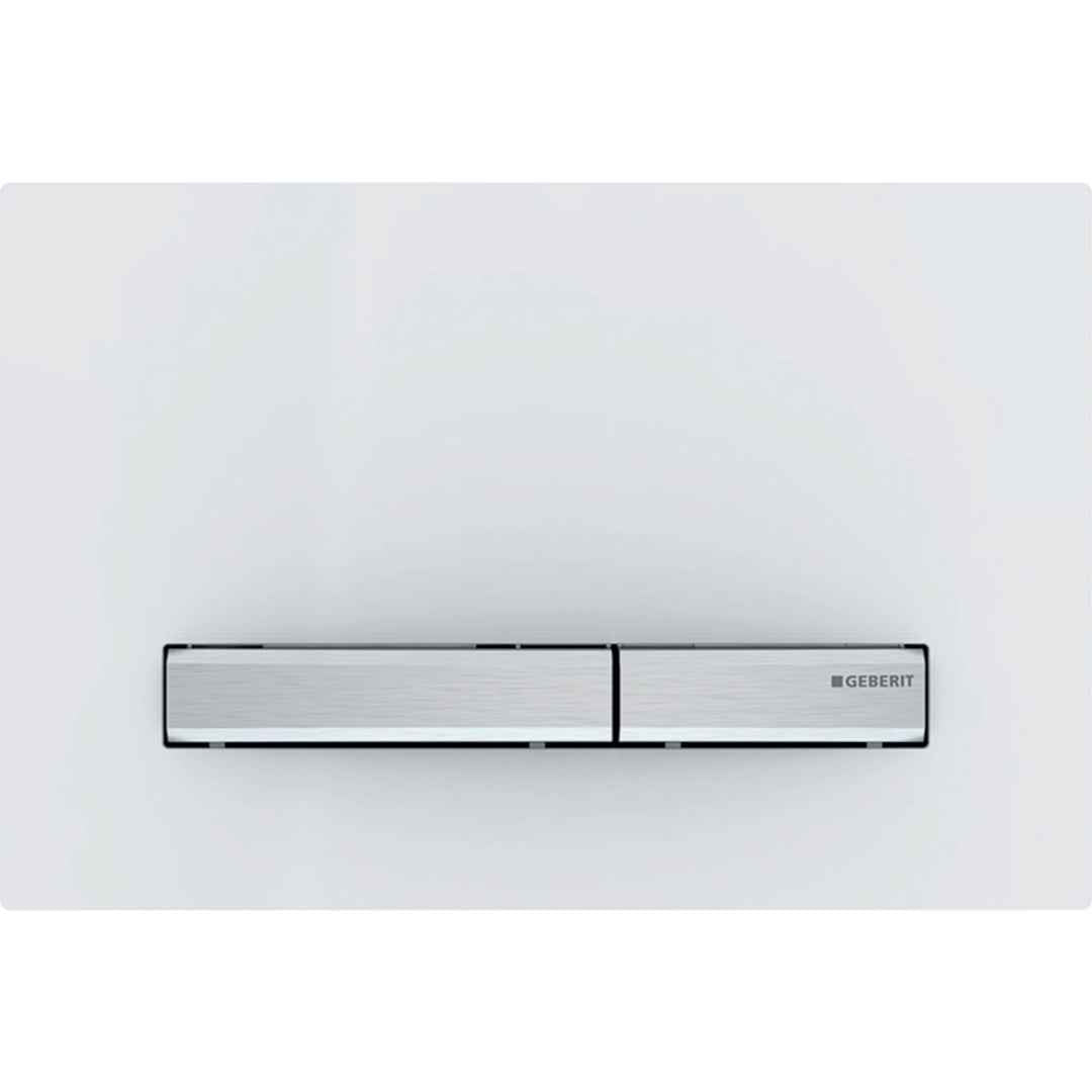 Geberit Sigma50 Mechanical Dual Flush - White Finish, Chrome Trim