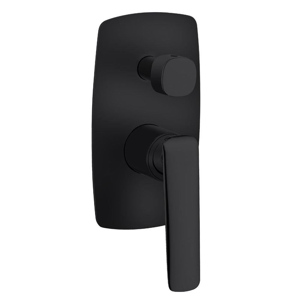 Bellino Matte Black Wall Mixer with Diverter - MTO Marbles & Tiles Outlet