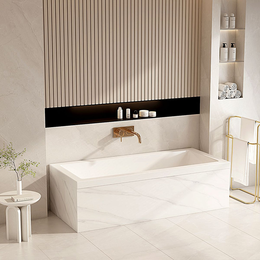 Mira Insert & Island Bathtub - Gloss White - MTO Marbles & Tiles Outlet
