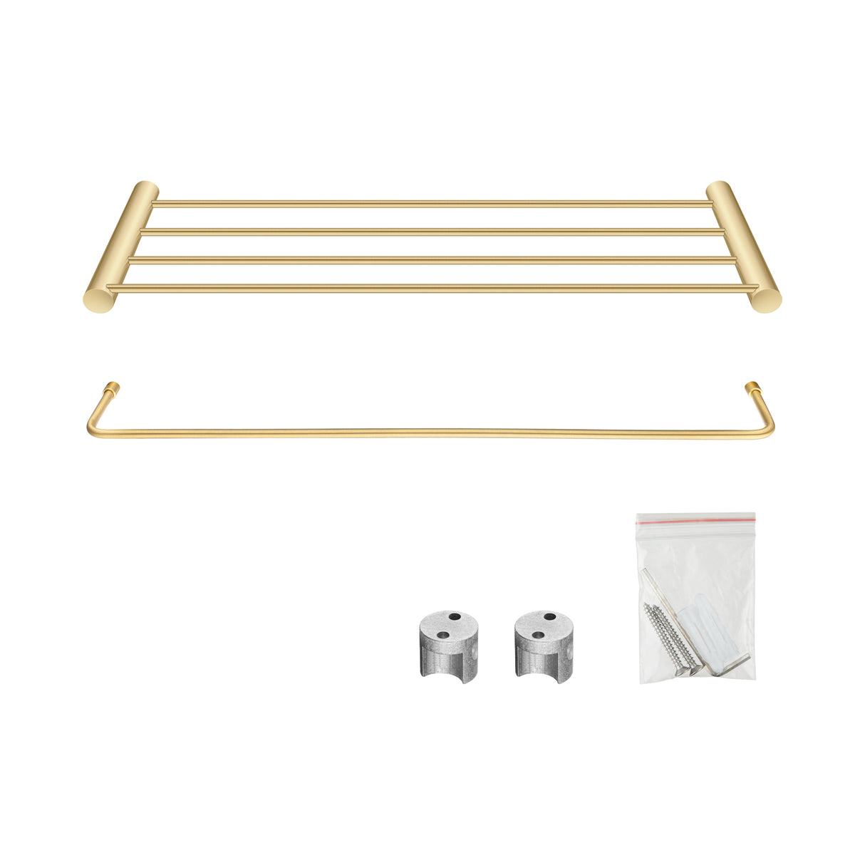 Brushed Brass Shower Shelf - MTO Marbles & Tiles Outlet