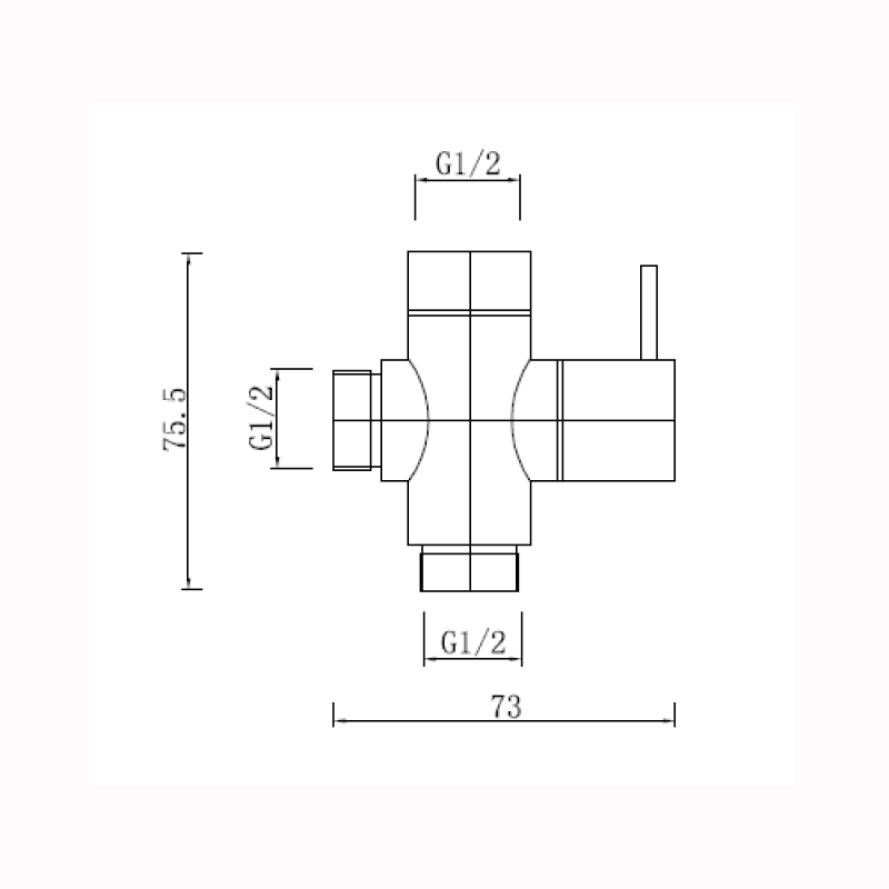 Brushed Gunmetal Bidet Diverter - MTO Marbles & Tiles Outlet