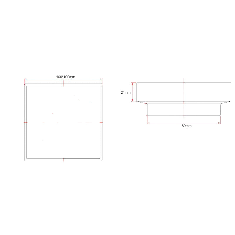 100*100*21mm Brushed Nickel Ezy Flow Guard Floor Waste Insert - MTO Marbles & Tiles Outlet