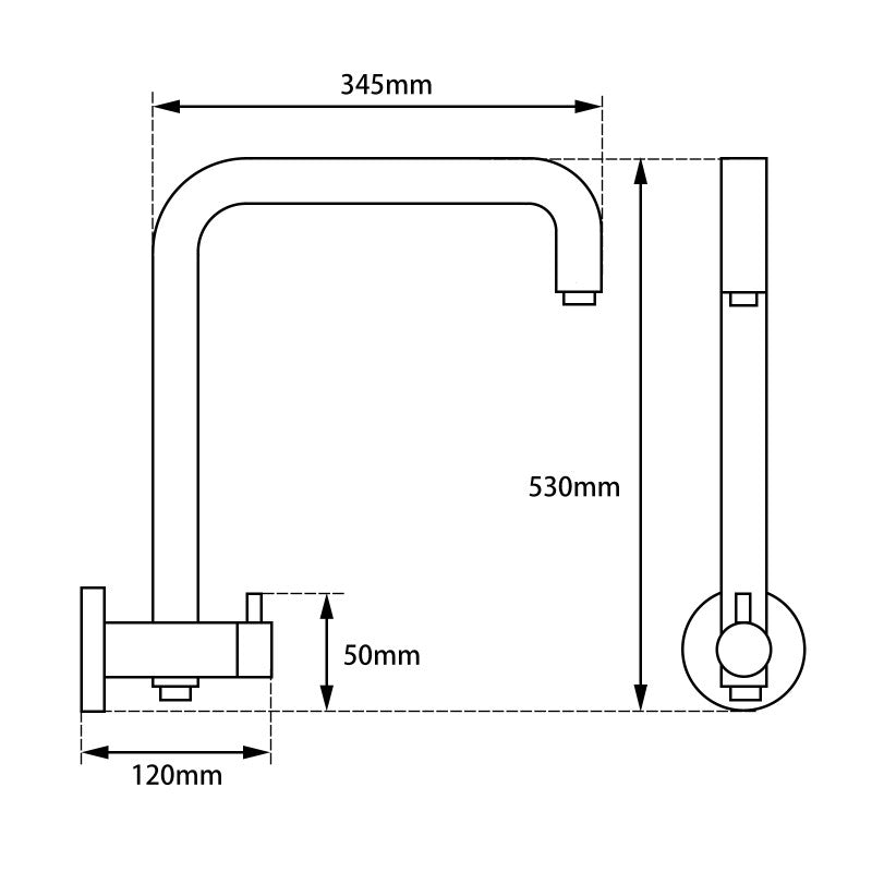Chrome Shower Rail - MTO Marbles & Tiles Outlet