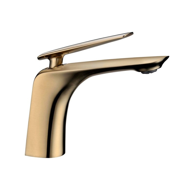 Bellino Brushed Yellow Gold Basin Mixer Tap - MTO Marbles & Tiles Outlet