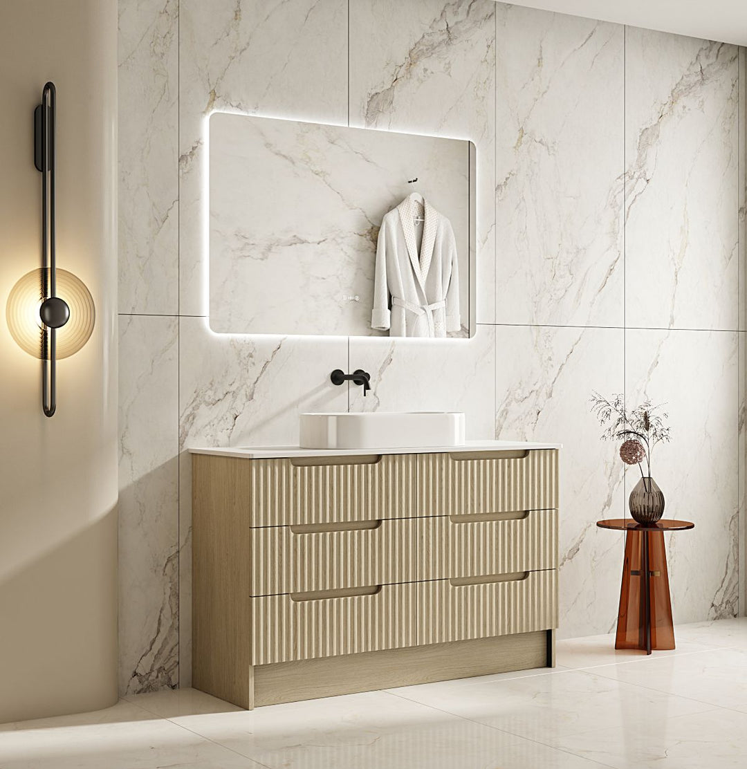 1200mm Freestanding Cabinet - Natural Oak - MTO Marbles & Tiles Outlet