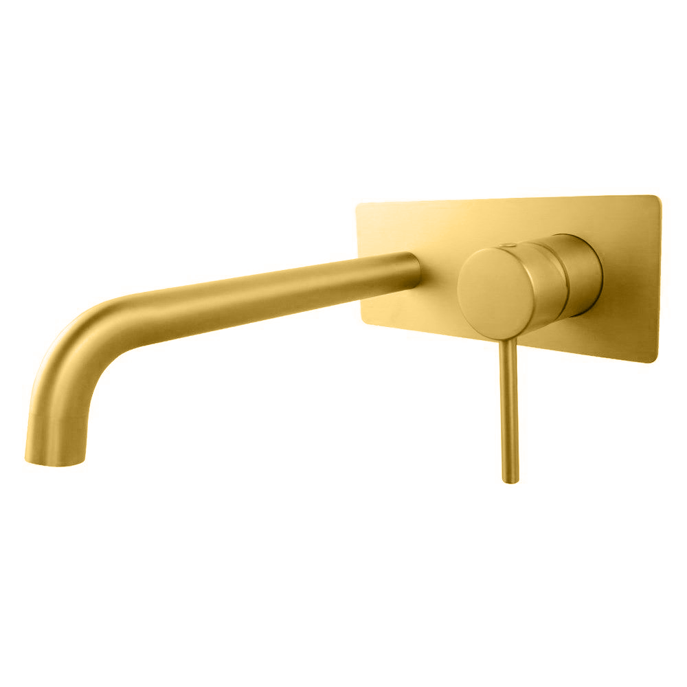 LUCID PIN - Brushed Brass Spout Mixer - MTO Marbles & Tiles Outlet