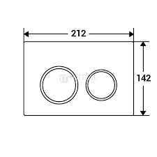 Geberit Kappa21 Flush Plate – Matt Chrome Finish, Chrome Trim - MTO Marbles & Tiles Outlet