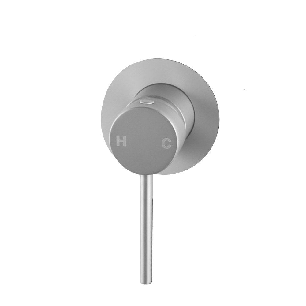 LUCID PIN - Brushed Nickel Wall Mixer - MTO Marbles & Tiles Outlet