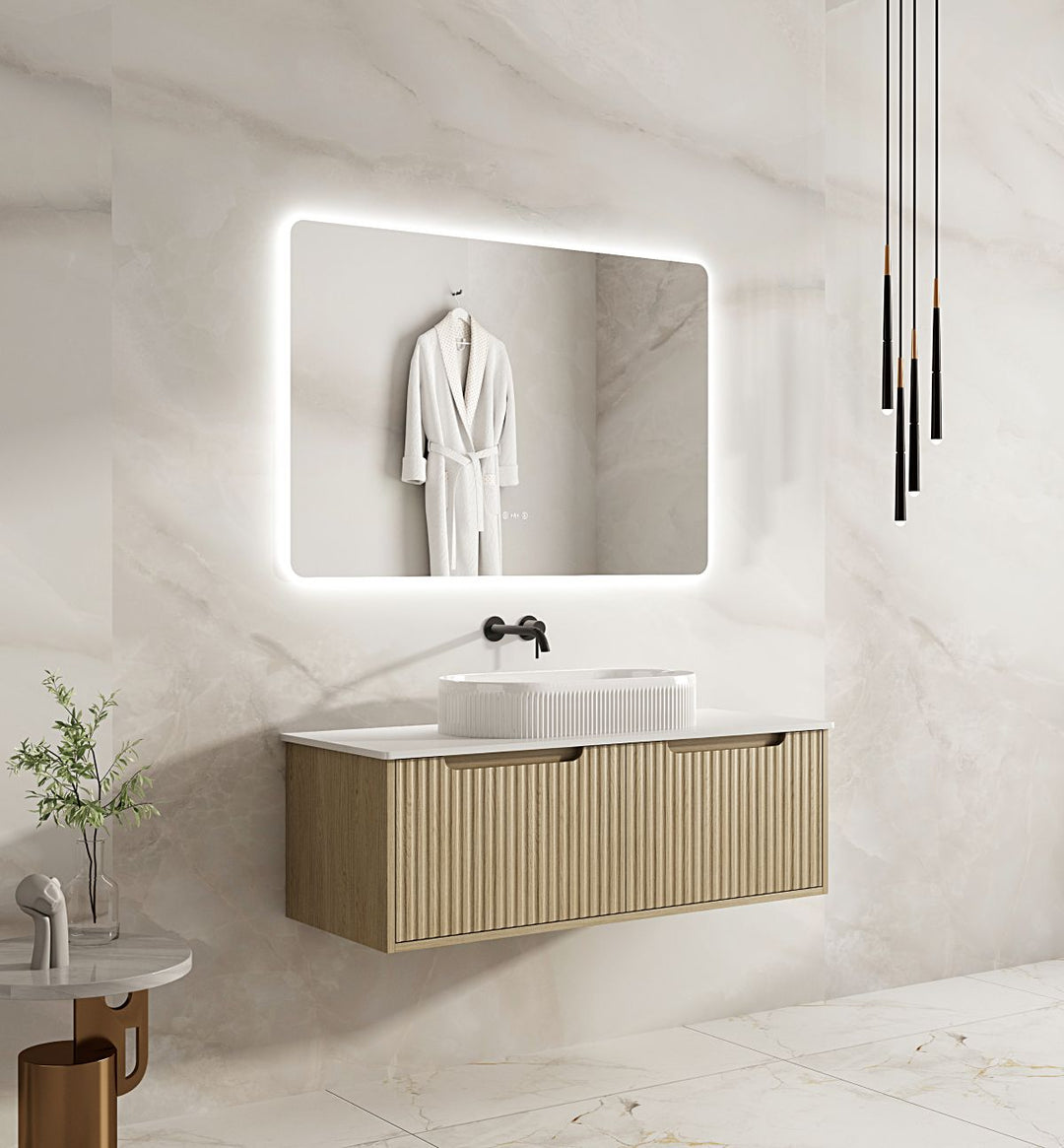 1200mm Wall-Hung Cabinet - Natural Oak - MTO Marbles & Tiles Outlet