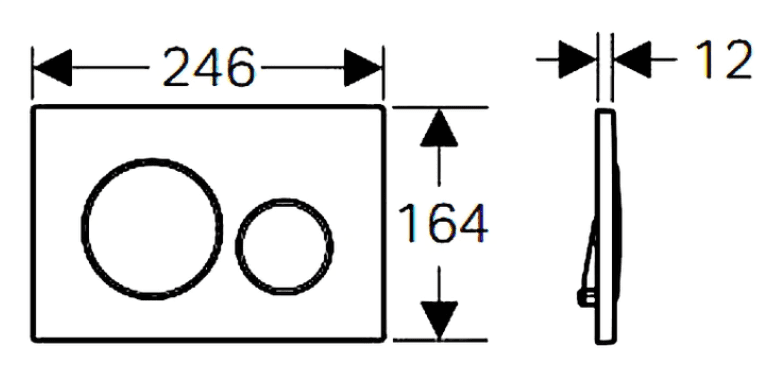 Geberit Sigma20 Flush Plate – Matt Chrome Finish, Chrome Trim - MTO Marbles & Tiles Outlet