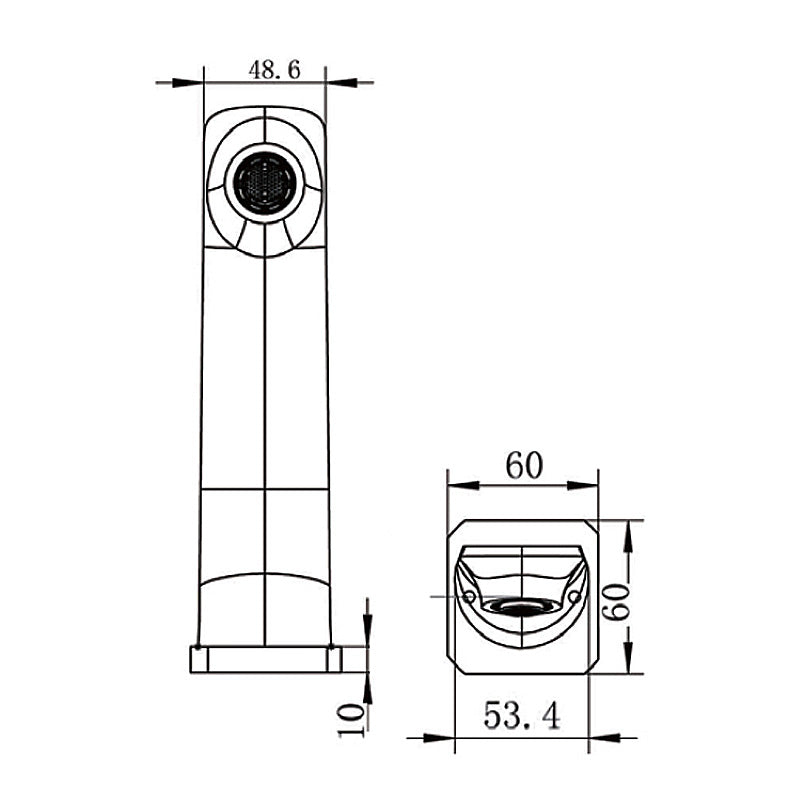 ESPERIA - Black & Chrome Spout - MTO Marbles & Tiles Outlet