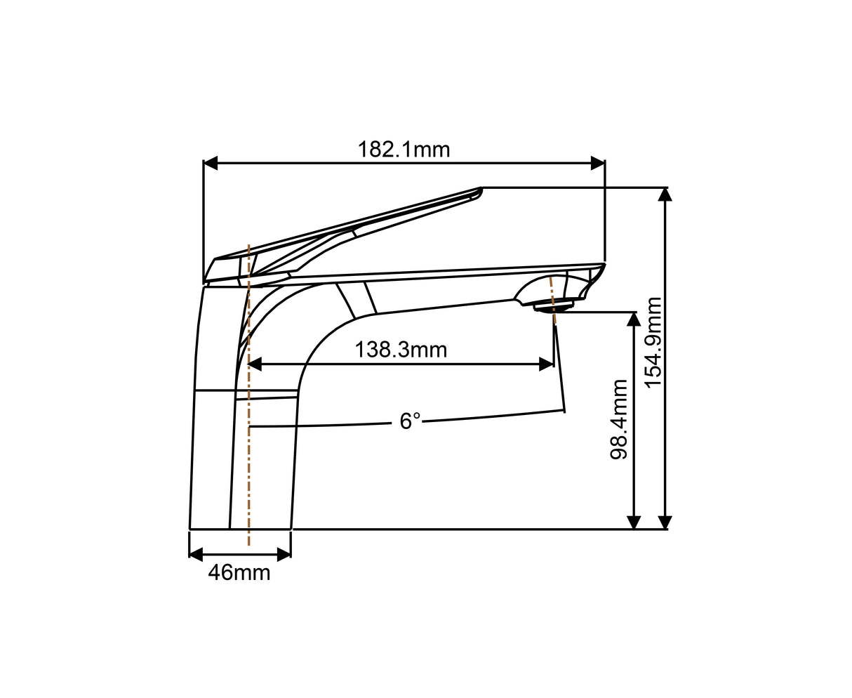 AU - Chrome Basin Mixer - MTO Marbles & Tiles Outlet