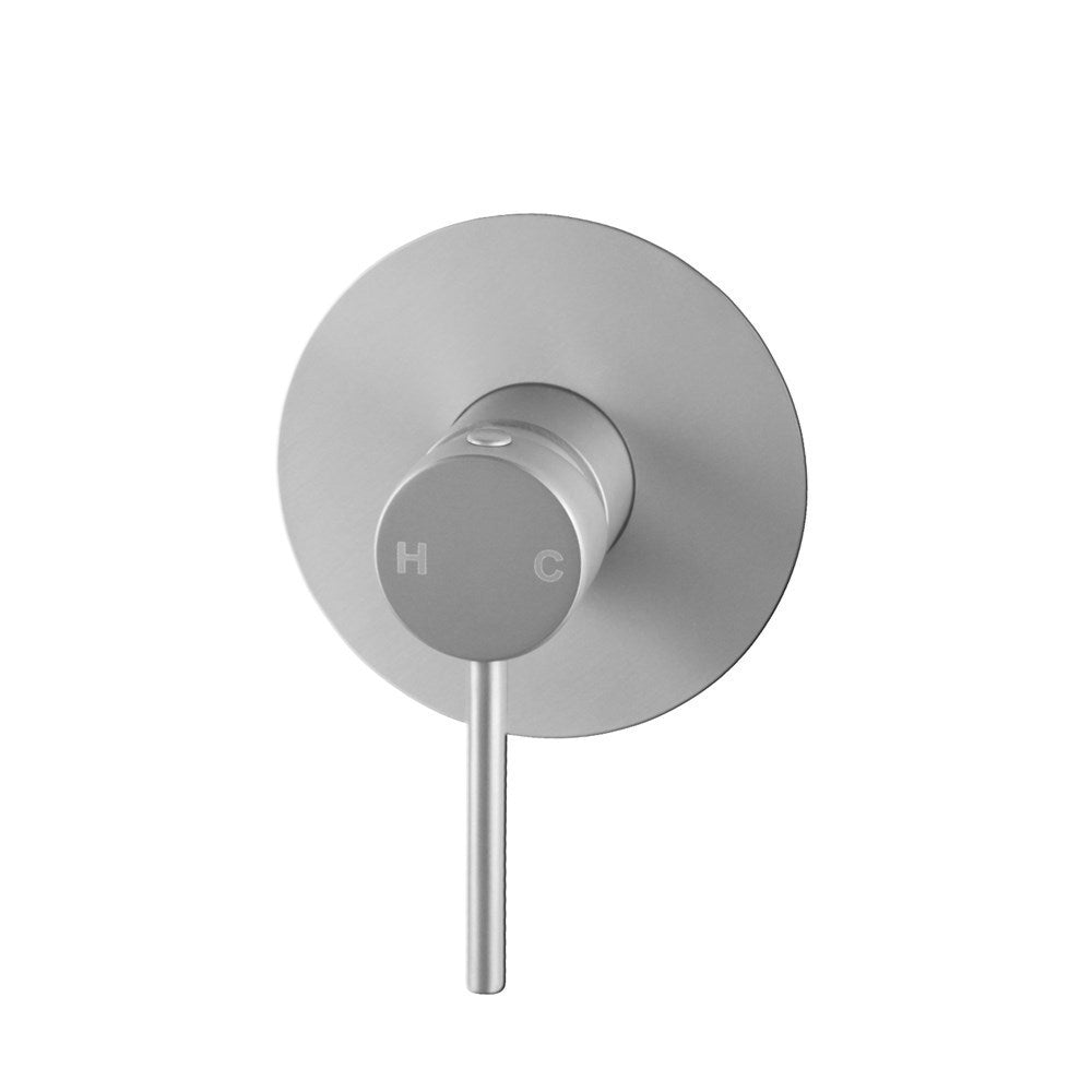LUCID PIN - Brushed Nickel Wall Mixer - MTO Marbles & Tiles Outlet