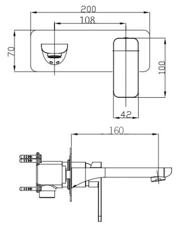 IVANO - Black Spout Mixer - MTO Marbles & Tiles Outlet