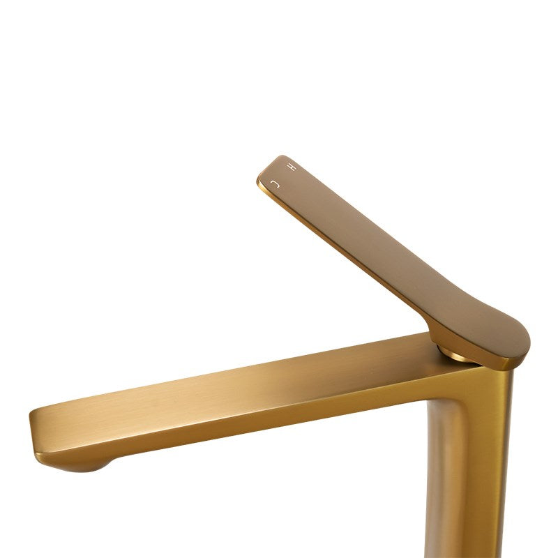 RUSHY - Brushed Brass Basin Mixer - MTO Marbles & Tiles Outlet