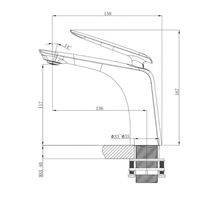 Bellino Brushed Yellow Gold Basin Mixer Tap - MTO Marbles & Tiles Outlet