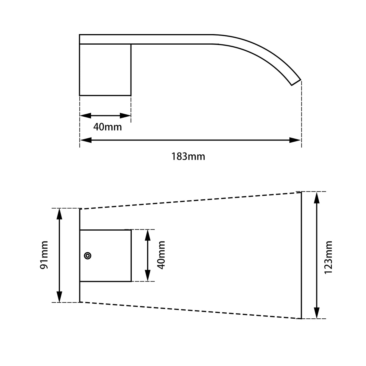 Chrome Spout - MTO Marbles & Tiles Outlet