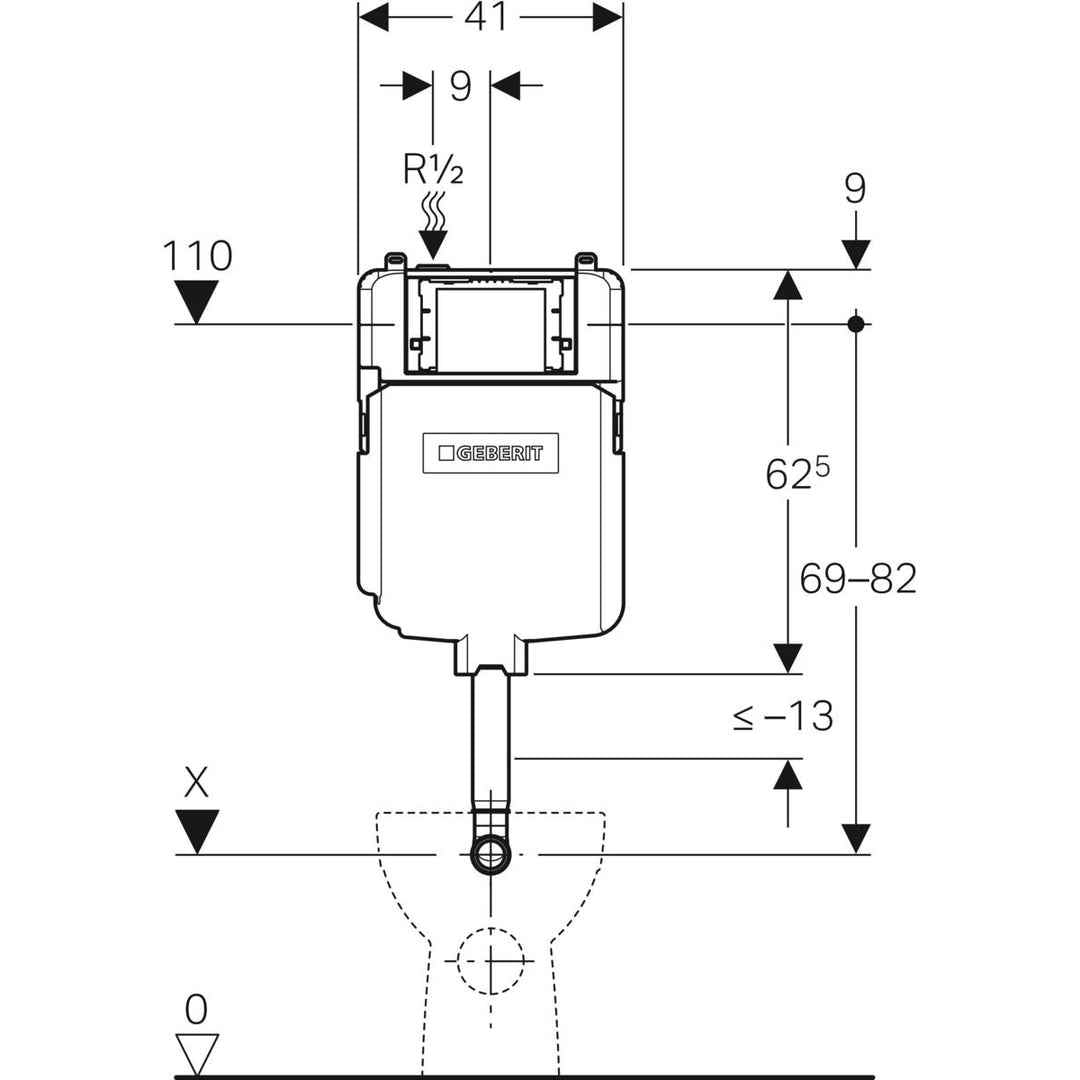 Geberit Sigma8 Duofix In-wall Cistern