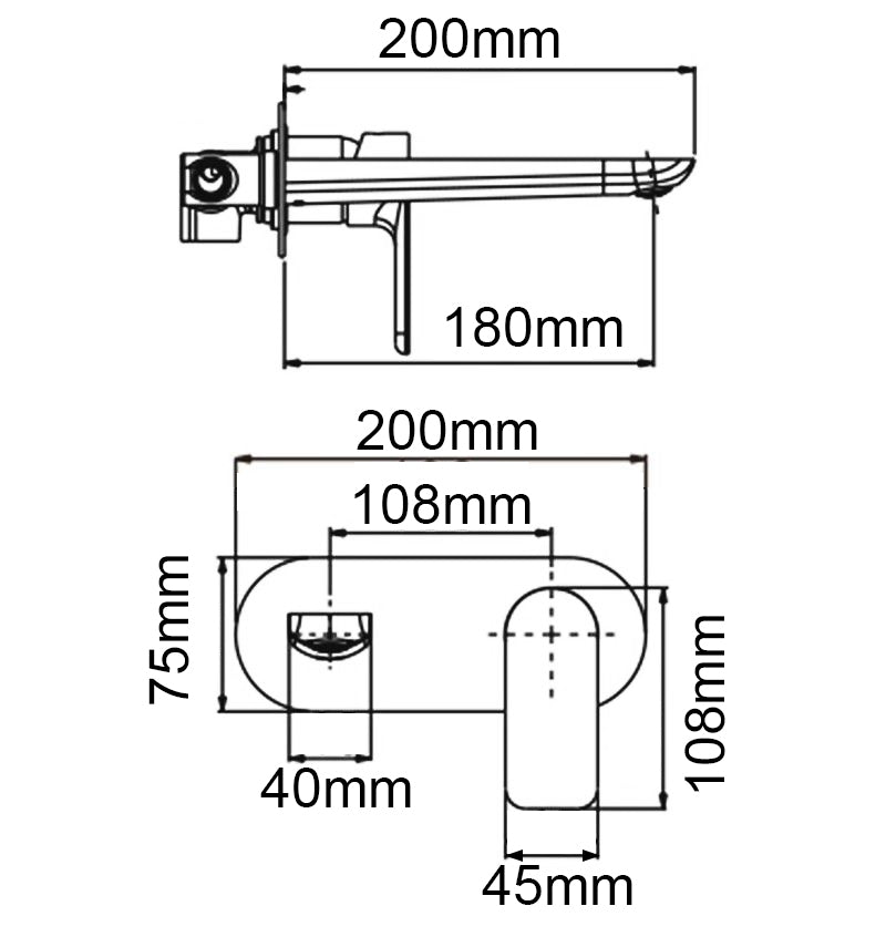 VOG - Chrome Spout Mixer - MTO Marbles & Tiles Outlet