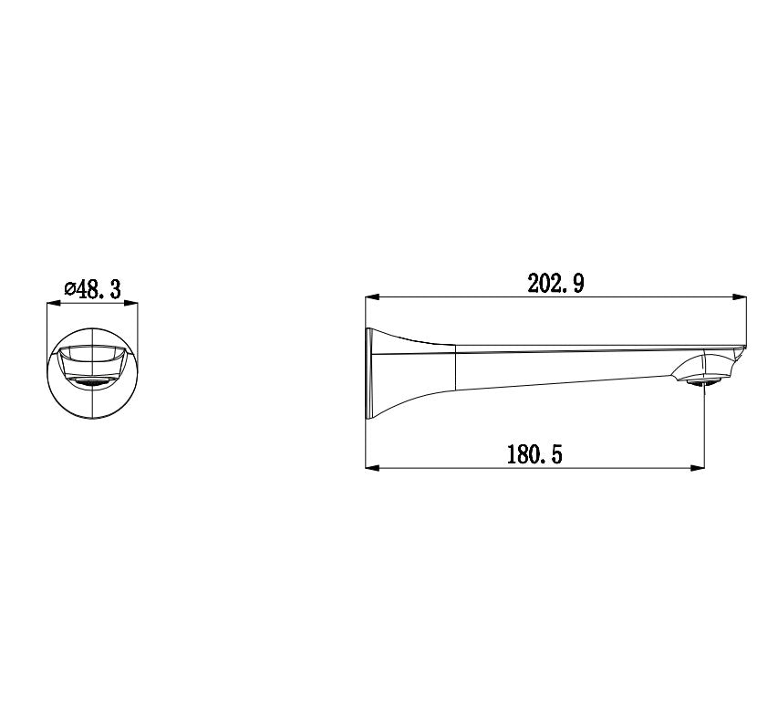AU - Chrome Spout - MTO Marbles & Tiles Outlet