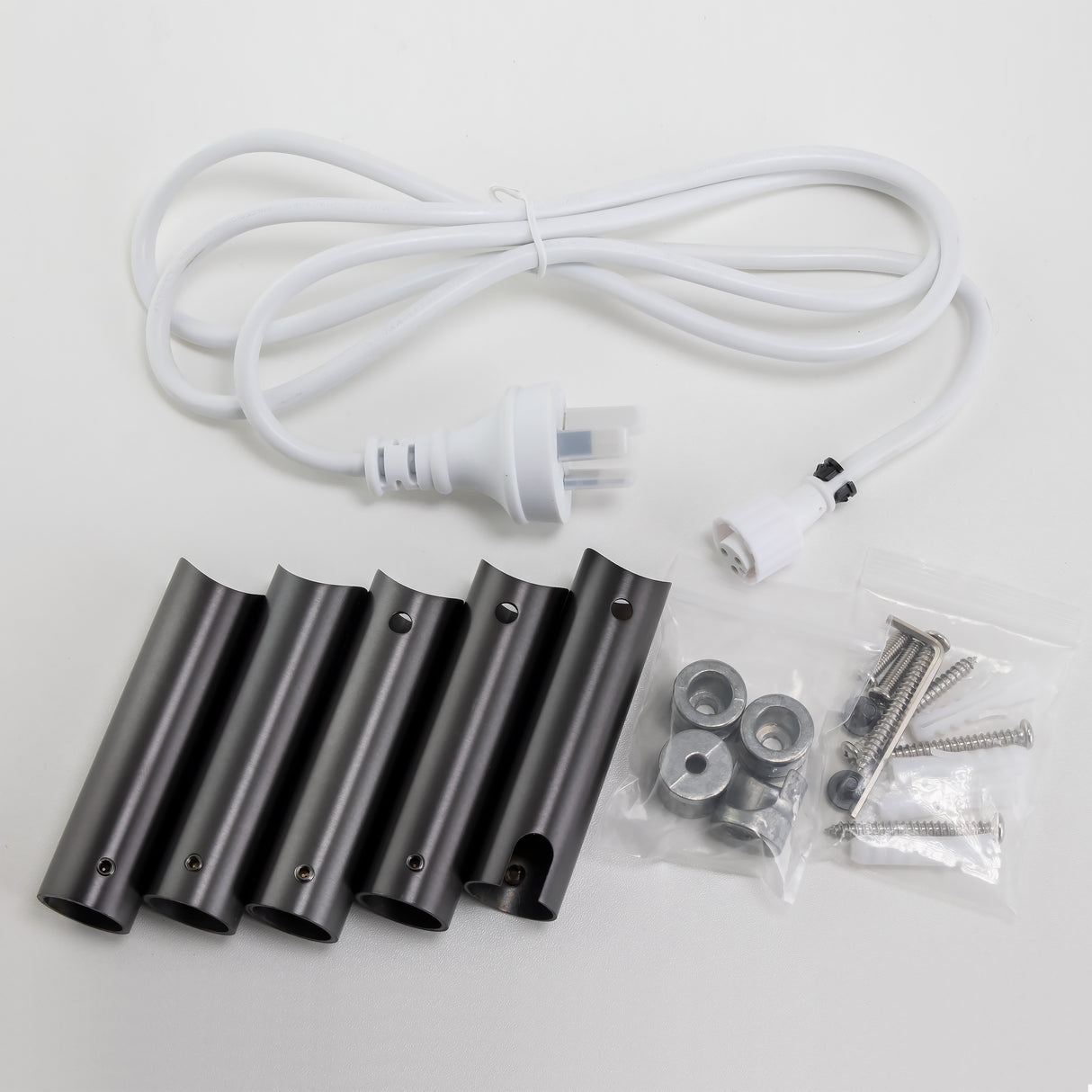 Brushed Gunmetal Heated Towel Rack 4 Bars - MTO Marbles & Tiles Outlet