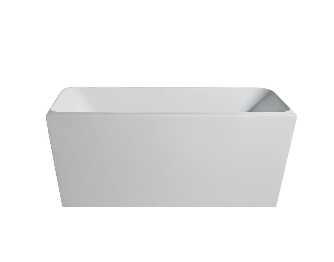 Fortuna Ultra-Thin Back-to-Wall Bathtub - Gloss White - MTO Marbles & Tiles Outlet