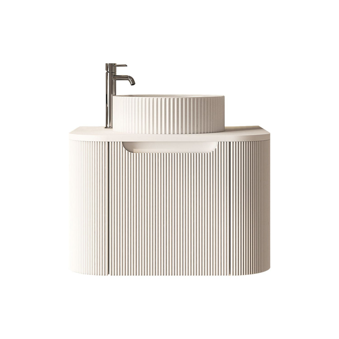 600mm Wall-Hung Cabinet - Matt White - MTO Marbles & Tiles Outlet