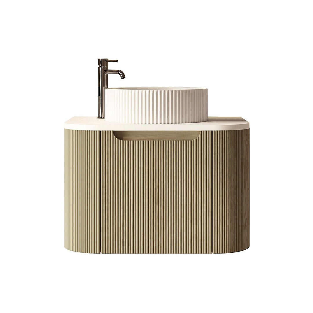 600mm Wall-Hung Cabinet - Bur Oak - MTO Marbles & Tiles Outlet