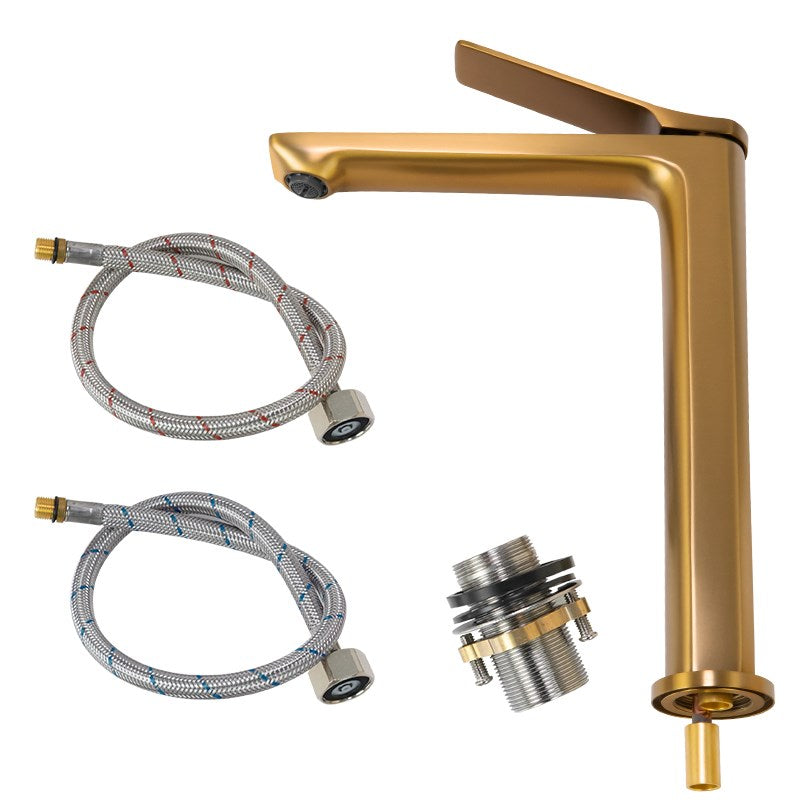 RUSHY - Brushed Brass Basin Mixer - MTO Marbles & Tiles Outlet