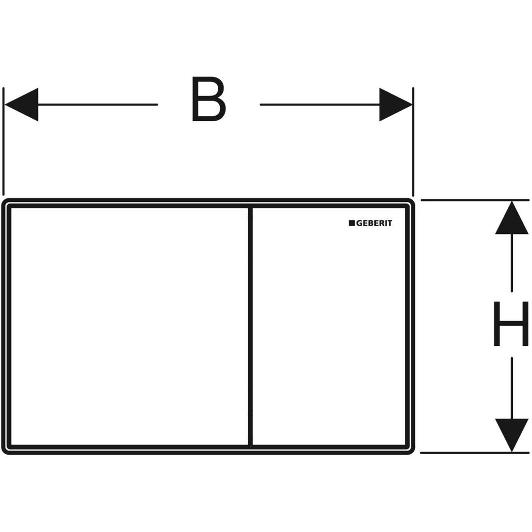 Geberit Sigma60 Dual Flush Plate – White Glass Finish, Chrome Trim - MTO Marbles & Tiles Outlet