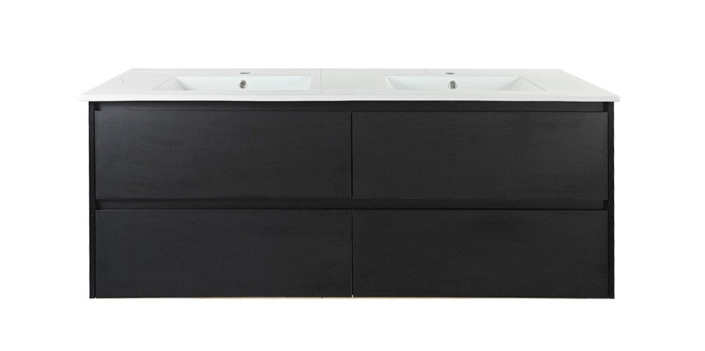 1500mm Wall-Hung Vanity - Black Oak - MTO Marbles & Tiles Outlet