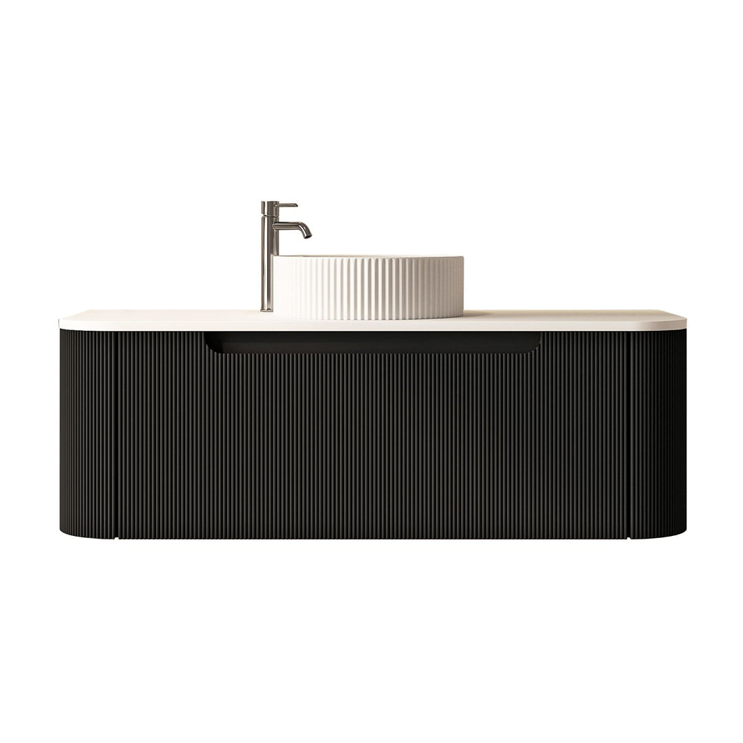 1200mm Wall-Hung Cabinet - Matt Black - MTO Marbles & Tiles Outlet