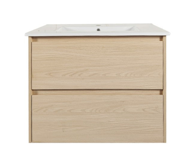 750mm Wall-Hung Vanity - Tas Oak - MTO Marbles & Tiles Outlet