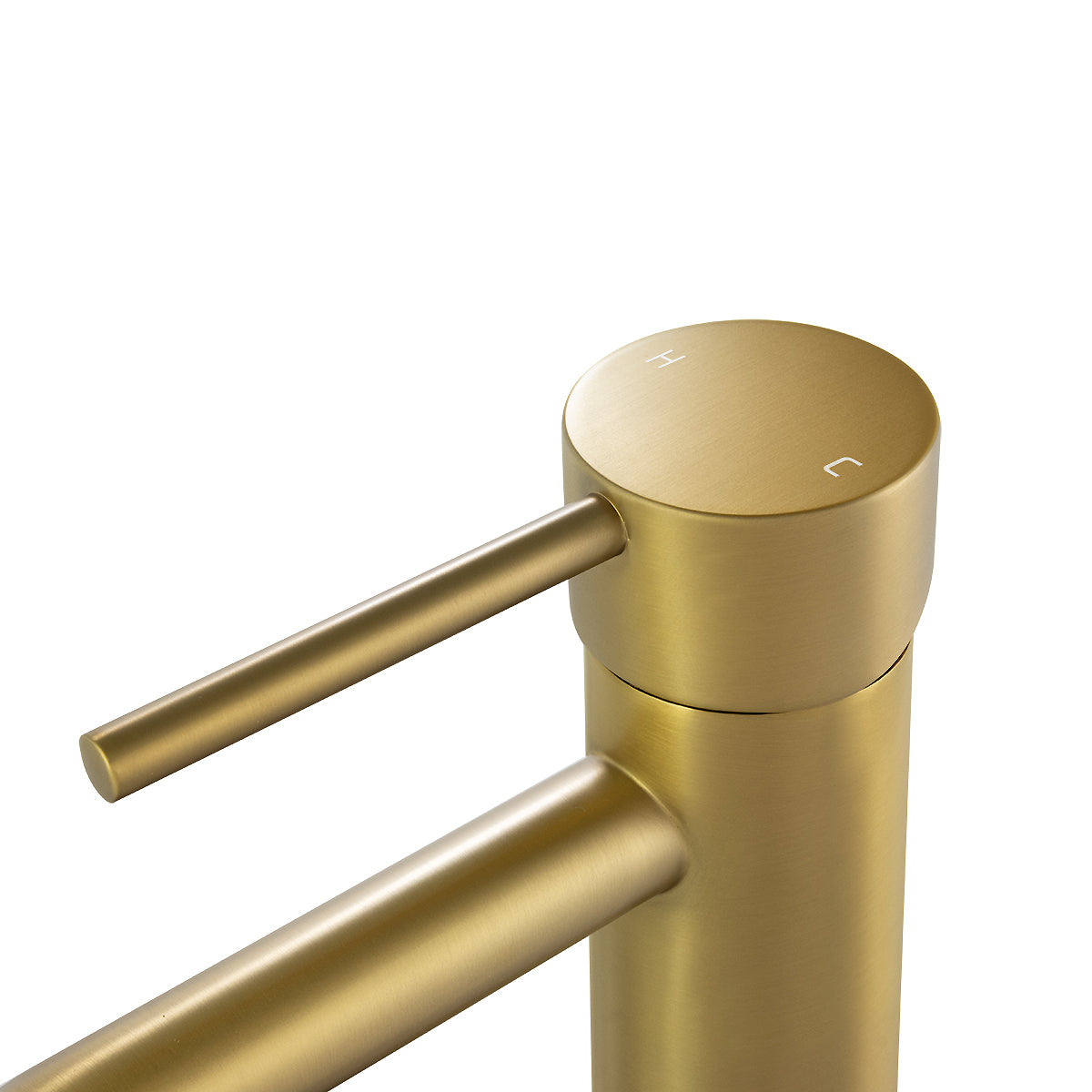 LUCID PIN - Brushed Brass Basin Mixer - MTO Marbles & Tiles Outlet