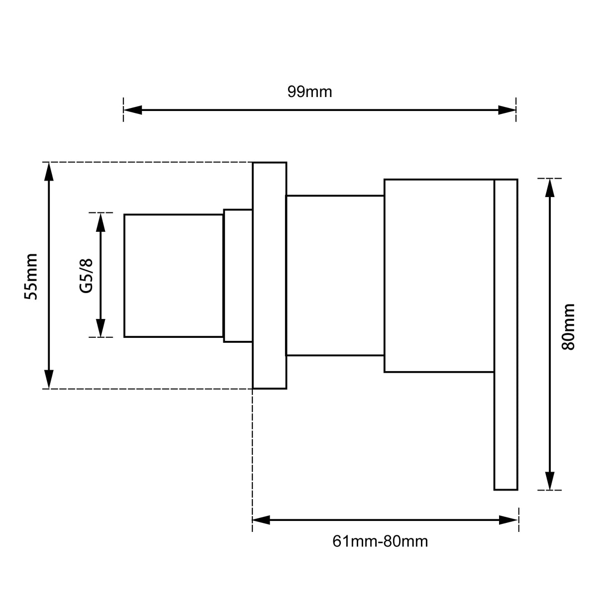 Black Wall Tap - MTO Marbles & Tiles Outlet