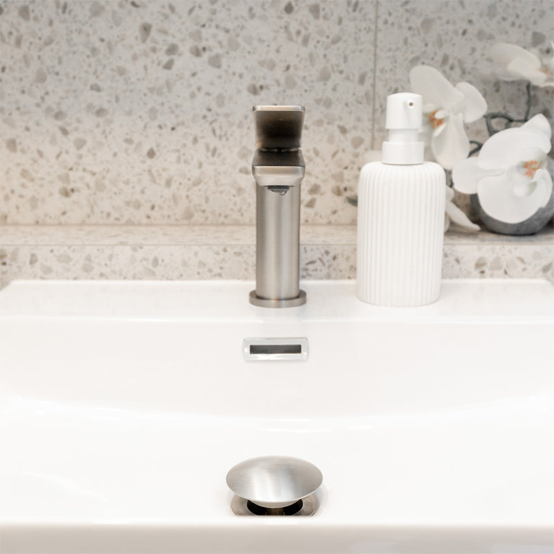 RUSHY - Brushed Nickel Basin Mixer - MTO Marbles & Tiles Outlet